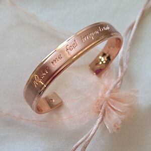 Mary Kay Rose Gold Engraved Cuff Bracelet New